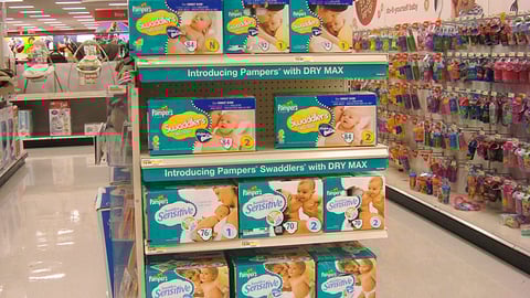 Pampers Swaddlers Endcap