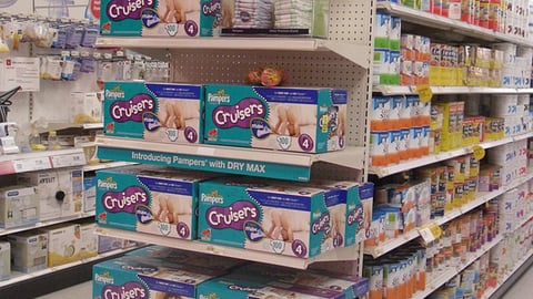 Pampers Cruisers Dry Max Endcap
