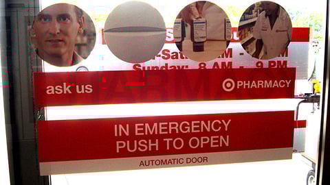 Target 'Ask Us' Door Cling