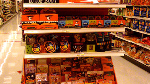 Target Halloween Novelties Endcap