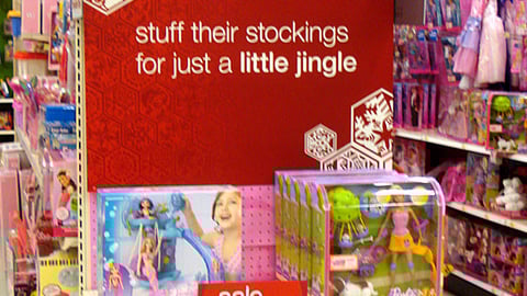 Target Barbie Holiday Endcap