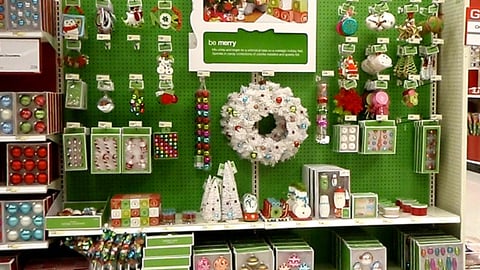 Target Holiday Ornaments In-Line Display