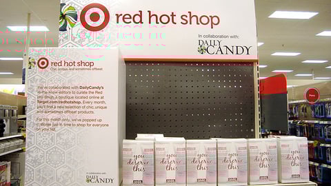 Target 'Red Hot Shop' Endcap