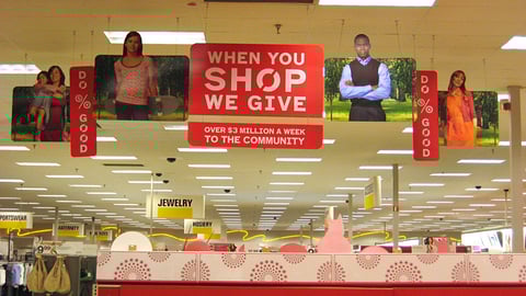 Target "Do Good" Ceiling Signs