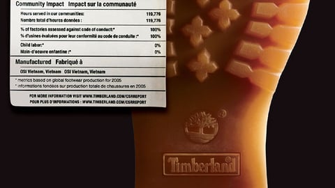 Timberland Environmental Label