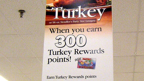 Giant-Carlisle 'Free Turkey' Ceiling Banner