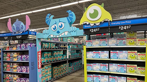 Walmart Huggies Disney Aisle Takeover Retailtainment Experience