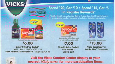Vicks Walgreens Co-Equity FSI