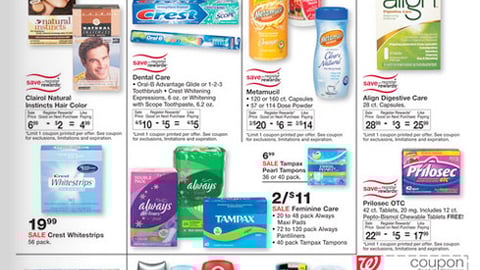 Walgreens P&G brandSaver Feature