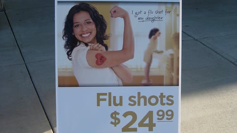 Walgreens 'Arm Yourself' A-Board