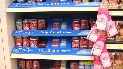 Old Spice, Secret Buy 2 and Save Shelf Tray