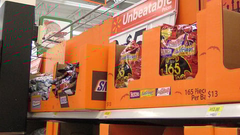 Walmart Halloween Candy Signage