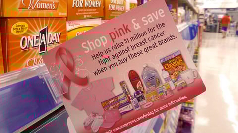 Walgreens 'Shop Pink' Shelf Talker