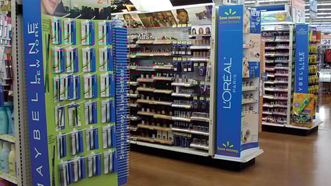 Walmart Cosmetics Endcaps