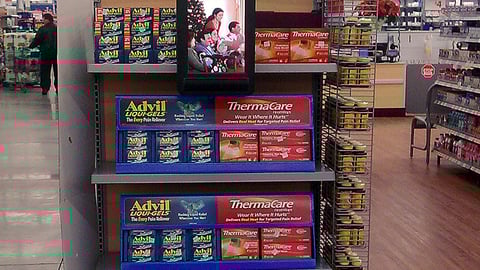 Advil/ThermaCare Combo Shelf Trays