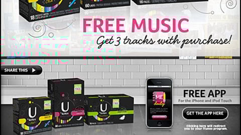 Walmart U by Kotex Microsite