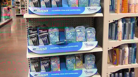 Gillette Disposable Razors Shelf Trays