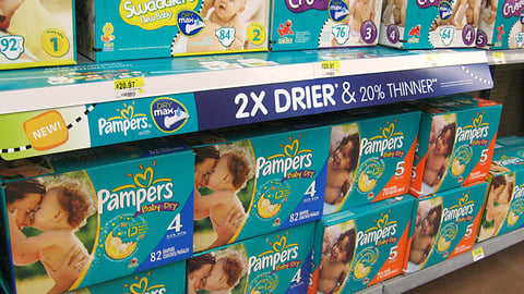 Pampers Dry Max Shelf Sign