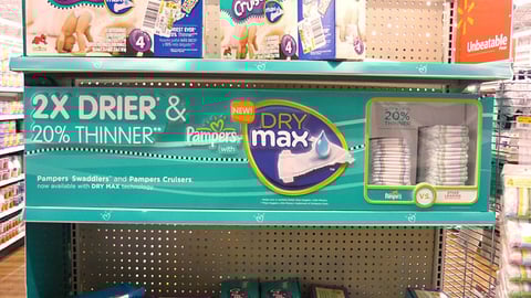 Pampers Dry Max Shelf Display