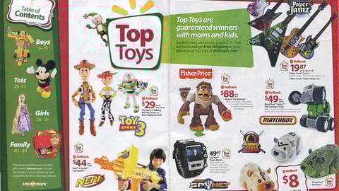 Walmart Toy Catalog 'Top Toys' Feature