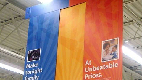 Walmart 'Family Night' Ceiling Sign