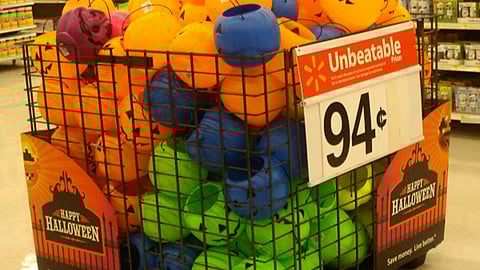 Walmart Halloween Dump Bin