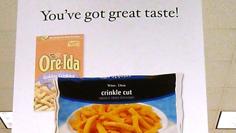 Winn-Dixie Private-Label Comparison Ceiling Sign