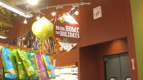 Whole Foods Holiday Ceiling Danglers