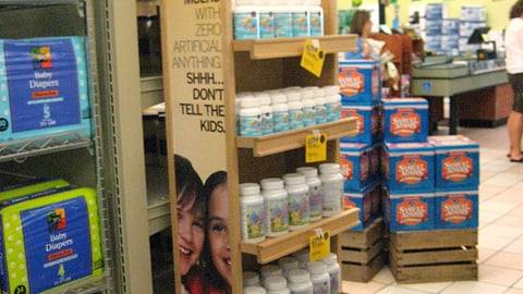 Whole Foods Back to School Vitamin Display