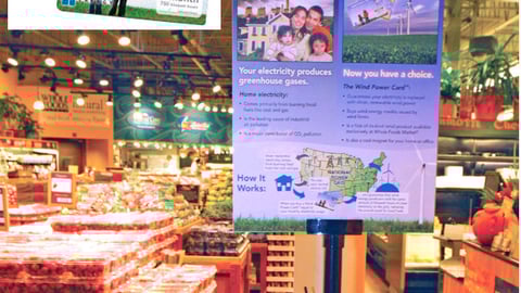 Whole Foods "Wind Power Card" Display