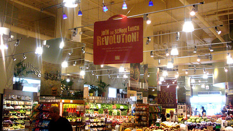 Whole Foods 'School Lunch Revolution' Ceiling Sign