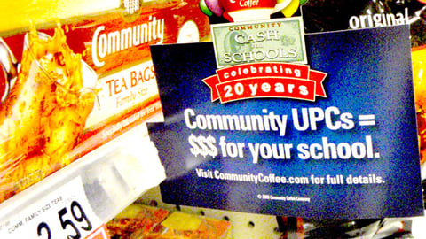 Winn-Dixie Community Coffee Shelf Sign