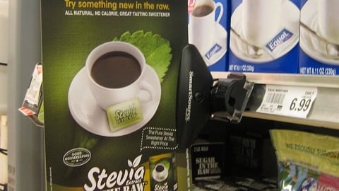 Stevia in the Raw Shelf Sign