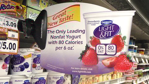 Dannon Light & Fit Shelf Talker