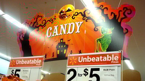 Walmart Halloween Ceiling Sign
