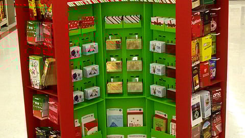 Walmart Holiday Gift Card Pallet Display