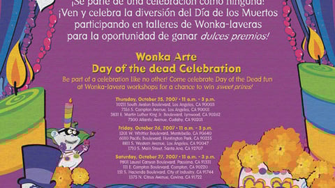 Wonka 'Dia de los Muertos' Sign