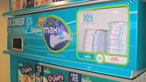 Pampers Dry Max Endcap Display
