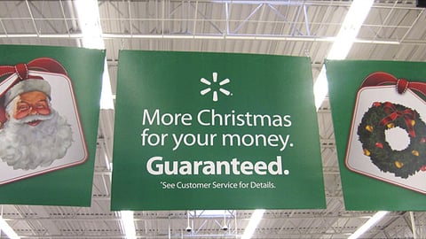 Walmart Holiday Ceiling Banners