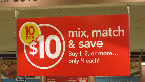 Jewel-Osco '10 For $10' Ceiling Banner