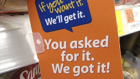 Walmart Express 'We'll Get It' Shelf Talker