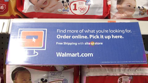 Walmart Express 'Site to Store' Shelf Sign
