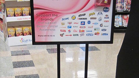 Kroger 'Giving Hope a Hand' Stanchion Sign