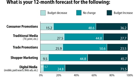 Predicted Advertising/Promotions Mix for 2012