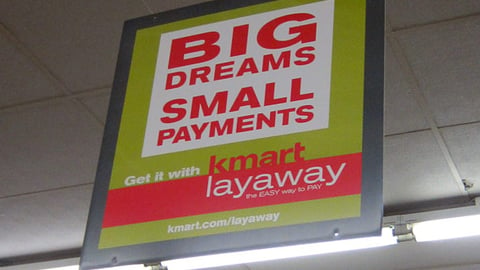 Kmart Layaway Ceiling Sign