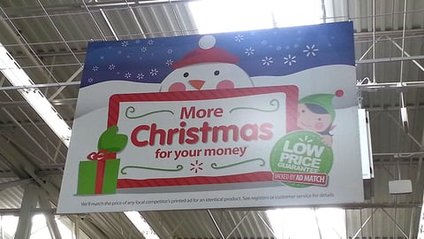 Walmart 'More Christmas' Ceiling Banner