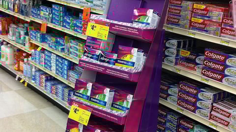 Always Tampax Radiant Shipper