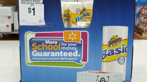 Bounty Basic Walmart 'More School for Your Money' Pallet