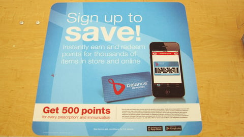 Walgreens Balance Rewards Counter Cling