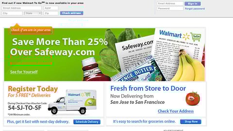 'Walmart To Go' Website